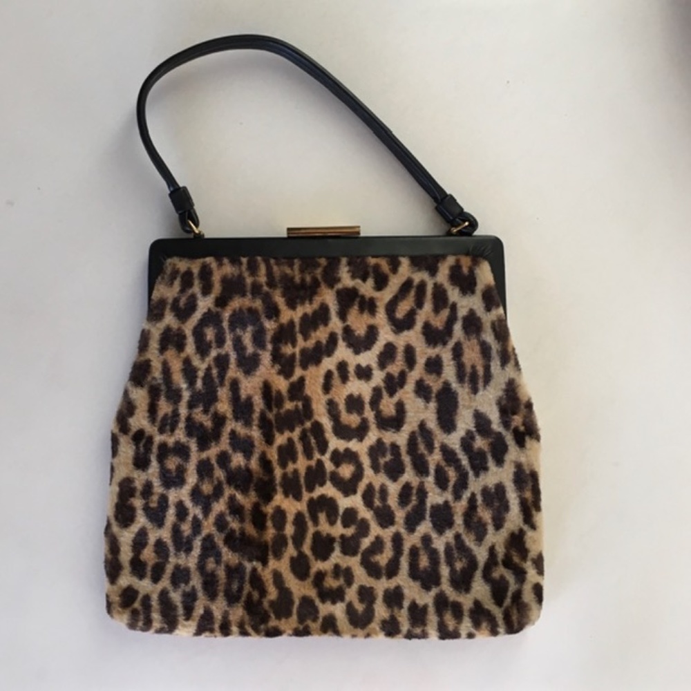 Vintage 1950's Ingber Leopard Print Hand Bag